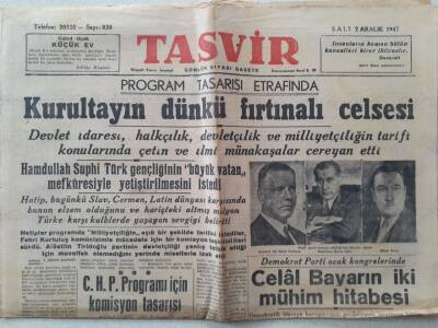Tasvir Gazetesi - 2 Aralık 1947 - Celal Bayarın İki Mühim Hitabesi GZ111284 - 1