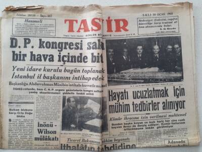 Tasvir Gazetesi - 20 Ocak 1948 - Hayatı Ucuzlatmak İçin Mühim Tedbirler Alınıyor GZ111280 - 1