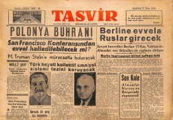 Tasvir Gazetesi 21 Nisan 1945 - Berline Evvela Ruslar Girecek GZ71198 - 1