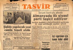 Tasvir Gazetesi 23 Haziran 1945 - Almanyada İlk Siyasi Parti Teşkil Ediliyor GZ71173 - 1