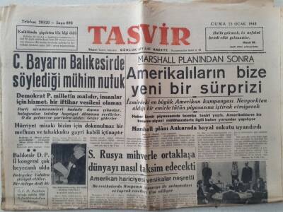 Tasvir Gazetesi - 23 Ocak 1948 - Amerikalıların Bize Yeni Sürprizi GZ111291 - 1