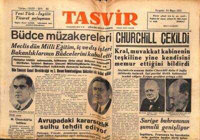 Tasvir Gazetesi 24 Mayıs 1945 - Ali Fuat Cebesoyun Gazetemize Demeci GZ71178 - 2