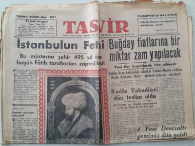 Tasvir Gazetesi - 29 Mayıs 1948 - Buğday Fiyatlarına Bir Miktar Zam Yapılacak GZ111282 - 1