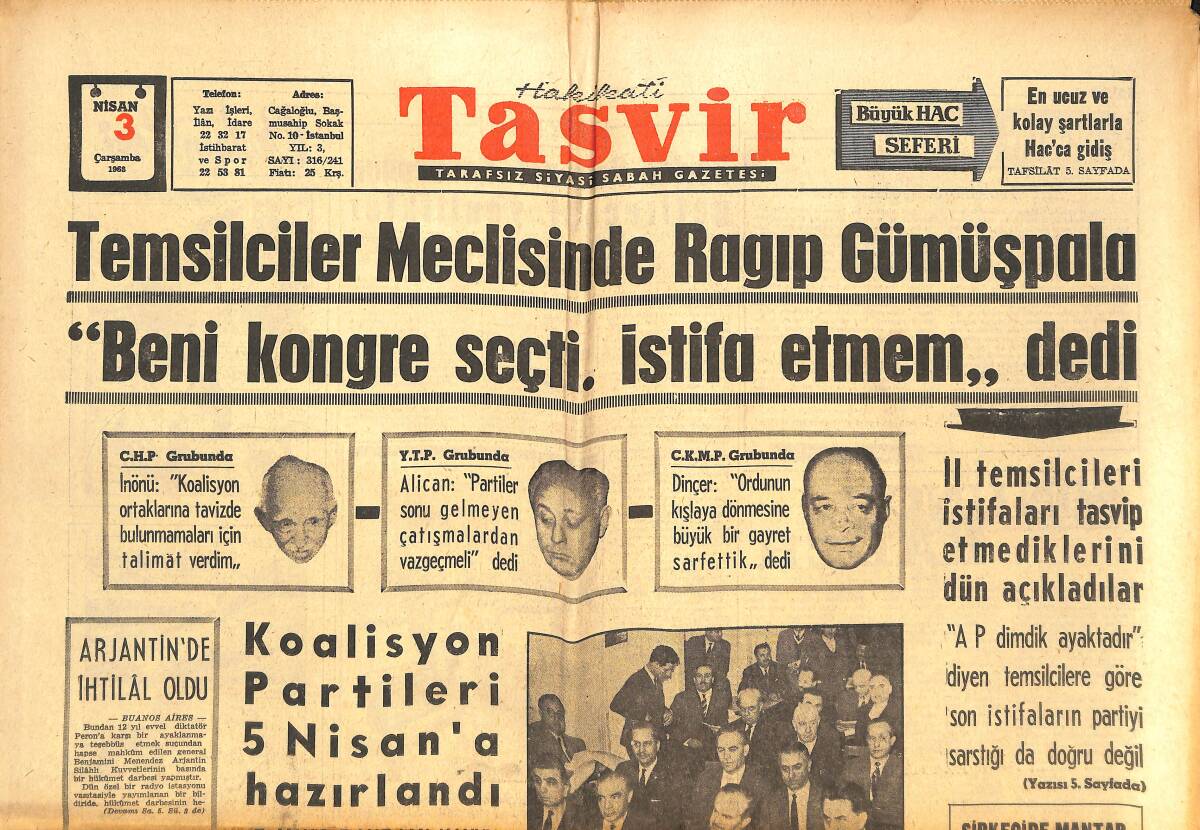 Tasvir Gazetesi 3 Nisan 1963 - Parisli Genç Bir Fransız Kızı Yakışıklı Kaptan Troy'u Prenses Süreyya'nın Elinden Alıverdi GZ144258 - 1