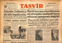 Tasvir Gazetesi 4 Nisan 1945 - Almanlar Hollandayı Boşaltıyorlar GZ71215 - 2