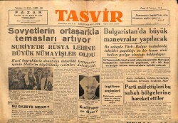 Tasvir Gazetesi 6 Temmuz 1945 - Sovyetlerin Orta Şarkla Temasları Artıyor GZ71190 - 2