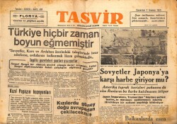 Tasvir Gazetesi 7 Temmuz 1945 - Sovyetler Kars Ve Ardahan Üzerindeki Taleplerinde Israr Ederlerse!! GZ71183 - 1