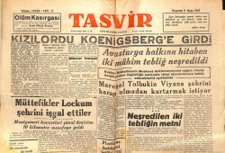 Tasvir Gazetesi 9 Nisan 1945 - Fenerbahçe Galatasaray 1 - 1 Berabere Kaldılar GZ71174 - 2