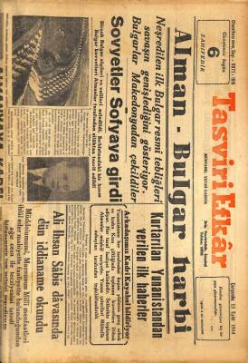 Tasviri Efkar Gazetesi 13 Eylül 1944 - Ali İhsan Sabis Davasında İddianame Okundu GZ71300 - 2
