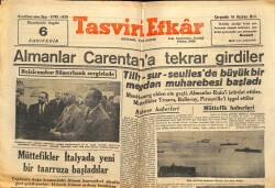 Tasviri Efkar Gazetesi 14 Haziran 1944 - Almanlar Carentana Yeniden Girdiler GZ71278 - 2