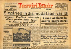 Tasviri Efkar Gazetesi 16 Eylül 1944 - Yunan Adalarında Anarşi Başgösterdi GZ71303 - 1