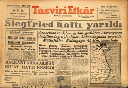 Tasviri Efkar Gazetesi 17 Eylül 1944 - Siegfried Hattı Yarıldı GZ71292 - 2