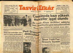 Tasviri Efkar Gazetesi 17 Mayıs 1944 - İktisat Vekili Fuat Sirmenin Beyanatı GZ71275 - 1