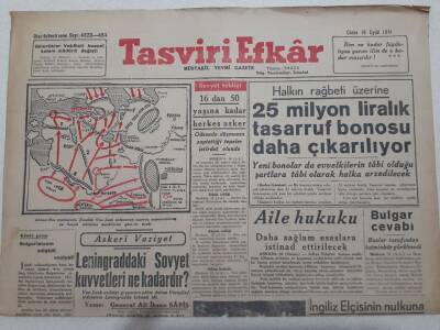 Tasviri Efkar Gazetesi 19 Eylül 1941 - Aile Hukuku Daha Sağlam Esaslara İstinad Ettirilecek GZ71698 - 1