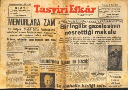 Tasviri Efkar Gazetesi 2 Mart 1944 - Selim Sarper Mihver Basın Erkanına Ziyafet Verdi GZ71271 - 1