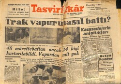 Tasviri Efkar Gazetesi 20 Ocak 1944 - Trak Vapuru Nasıl Battı GZ71270 - 1