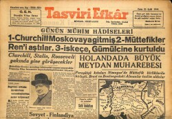 Tasviri Efkar Gazetesi 22 Eylül 1944 - Yunanistanda Bazı Şehirler Almanlardan Kurtarıldı GZ71287 - 1