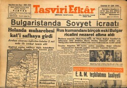 Tasviri Efkar Gazetesi 23 Eylül 1944 - Bulgaristanda Sovyet İcraatı GZ71288 - 1