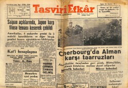 Tasviri Efkar Gazetesi 23 Haziran 1944 - Japon Harp Filosu Teması Keserek Çekildi GZ71284 - 2