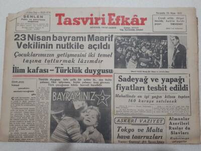 Tasviri Efkar Gazetesi 23 Nisan 1942 - Sadeyağ Ve Yapağı Fiyatları Tespit Edildi GZ71707 - 1