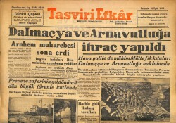 Tasviri Efkar Gazetesi 28 Eylül 1944 - Dalmaçya Ve Arnavutluğa İhraç Yapıldı GZ71293 - 1