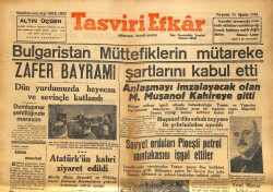 Tasviri Efkar Gazetesi 31 Ağustos 1944 - Sovyet Orduları Ploeşti Petrol Mıntıkasını İşgal Ettiler GZ71319 - 1