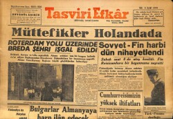 Tasviri Efkar Gazetesi 5 Eylül 1944 - Sovyet - Fin Harbi Dün Nihayetlendi GZ71309 - 2
