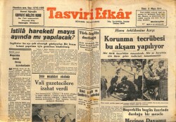 Tasviri Efkar Gazetesi 5 Mayıs 1944 - Hava Tehlikesine Karşı Korunma Tecrübesi Bu Akşam Yapılıyor GZ71273 - 1