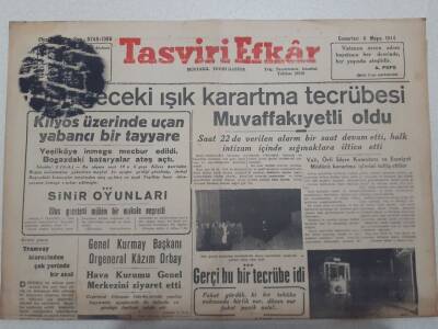 Tasviri Efkar Gazetesi 6 Mayıs 1944 - Genelkurmay Başkanı Kazım Orbay GZ71713 - 1