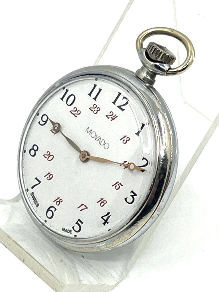 Movado Metal Kasa Kurmalı Cep Saati SAA069 - 3