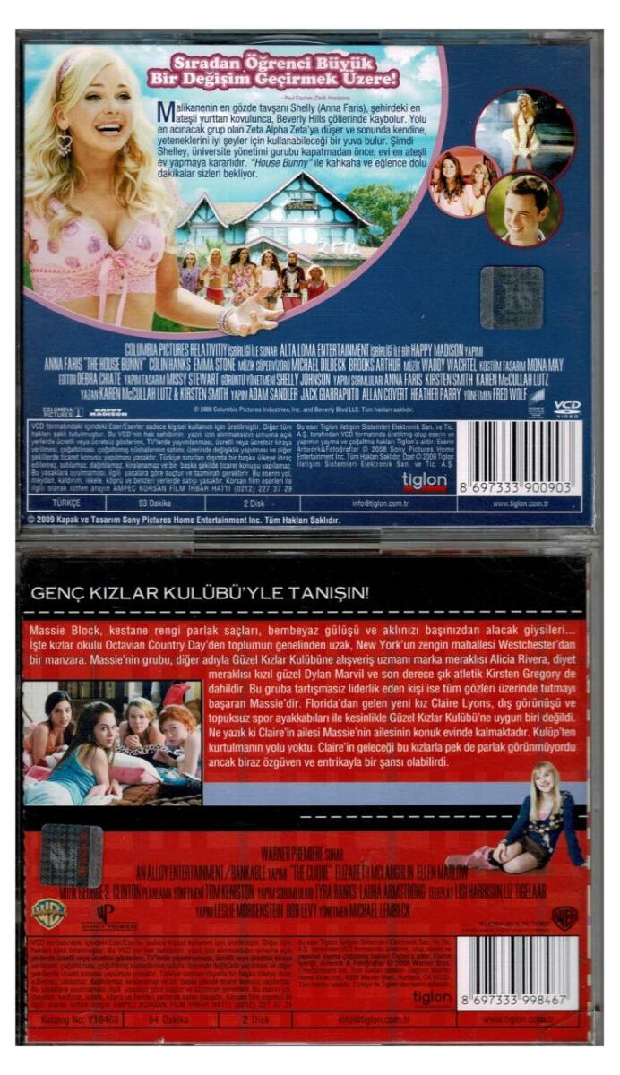 Tavşan Kız Güzel Kızlar Kulübü - 2 Adet VCD Film VCD1275 - 2