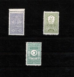 T.C. Eski Mali / Fiskal Harç Pulu Karışık Set (50 Kuruş, 1 Lira, 2½ Lira) Damgasız (MNH) PPT2532 - Gökçekoleksiyon