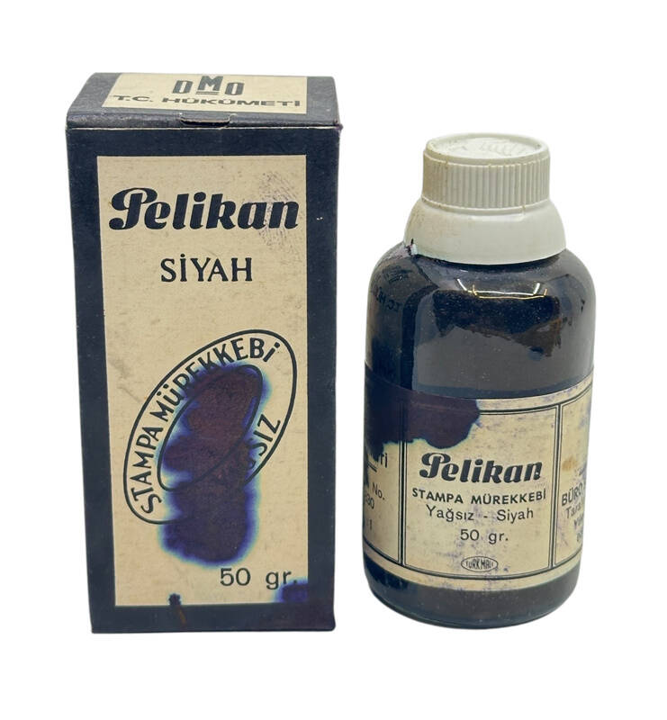 T.C. Hükümeti Pelikan Siyah Stampa Mürekkebi (Dolu Şişe) (N) AOB4362 - 1