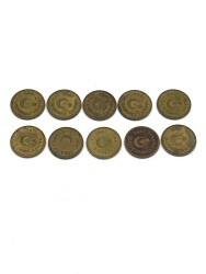T.Cumhuriyeti 5 Kuruş 10 Adet Lot Temiz TCM3003 - Gökçekoleksiyon