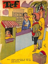 TEF MİZAH KARİKATÜR DERGİSİ SAYI 33 19 MART 1955 DRG4 - Gökçekoleksiyon