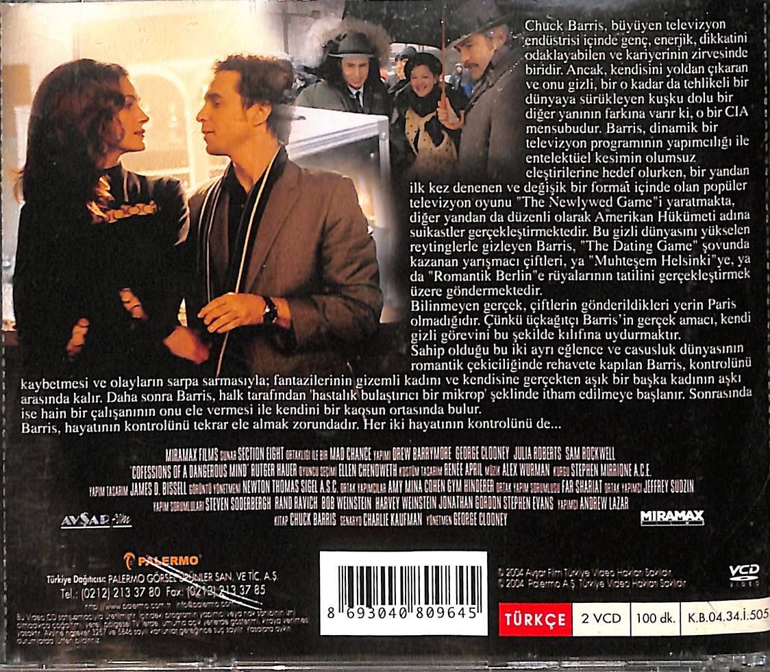 Tehlikeli Aklın Itirafları – Confessions of a Dangerous Mind (2002) Orijinal VCD Film VCD28383 - 2