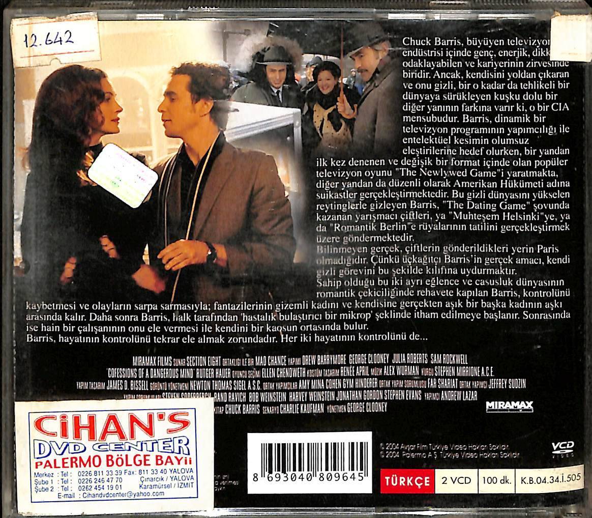 Tehlikeli Aklın İtirafları VCD Film VCD14787 - 2