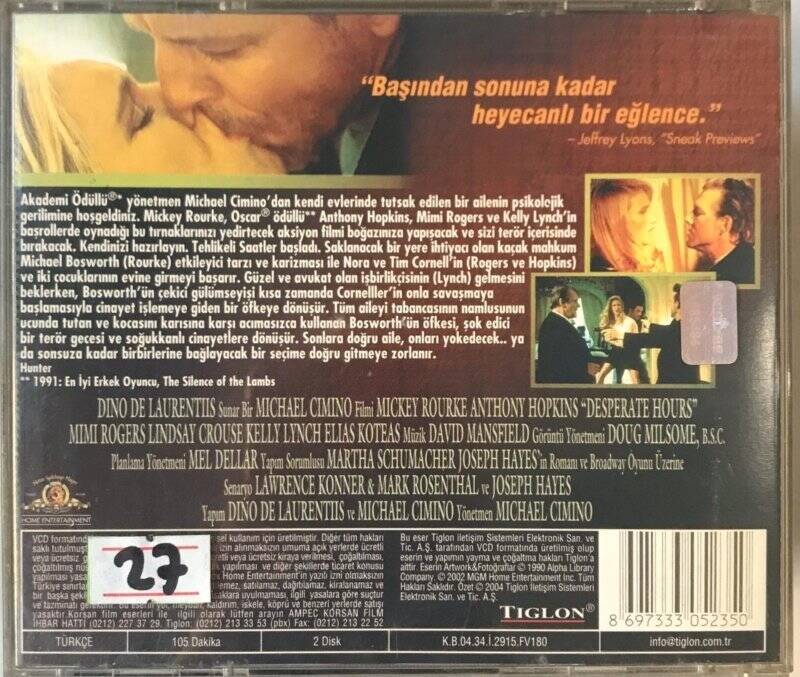 Tehlikeli Saatler VCD Film VCD6787 - 2