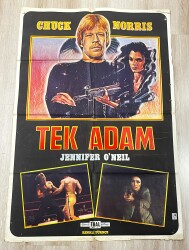 Tek Adam - A Force of One (1979) Orijinal Sinema Afişi - Ultra Dev Boy (70x100) - Chuck Norris & Jennifer O'Neill AFIS32 - Gökçekoleksiyon