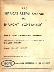 1978 İhracat Rejimi Kararı Ve İhracat Yönetmeliği NDR91298 - Gökçekoleksiyon