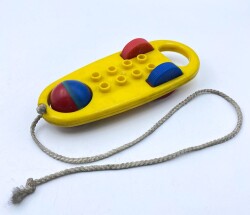 Tekerlekli Zilli Eski Plastik Oyuncak 1970ler OYN40 (N) - 2