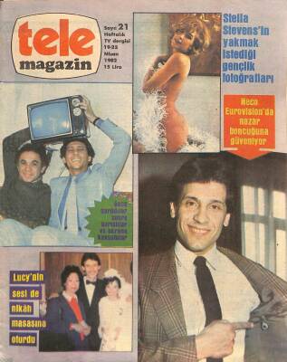 Tele Magazin 19-25 Nisan 1982 - Sayı 21 Neco - Harrogate Eurovision 1982-Ülkü Giray-Müşfik Kenter-Stella Stevens-Nükhet Duru-Nokta ile Virgül-Lucy NDR72570 - 1