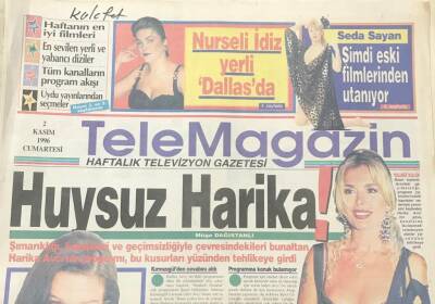 Tele Magazin Gazetesi 2 Kasım 1996 - Seda Sayan Eski Filmlerinden Utanıyor-Yerli Dallas GZ36398 - 1