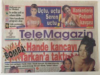 Tele Magazin Gazetesi 25 Ocak 1997 - Orhan Gencebay Orhan Abi Halk Şov Programında Her Şeyi Eşi Sevim Evre Planlıyor GZ26600 - 1