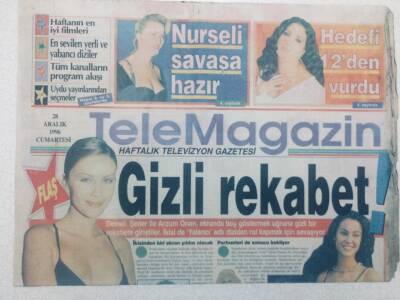 Tele Magazin Gazetesi - 28 Aralık 1996 - Demet Şener İle Arzum Onan Arasında Gizli Rekabet GZ46884 - 1