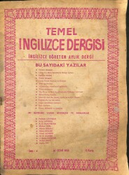 Temel İngilizce Dergisi İngilizce Öğreten Aylık Dergi Sayı 4 30 Ocak 1958 NDR84315 - Gökçekoleksiyon