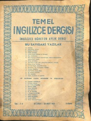Temel İngilizce Dergisi İngilizce Öğreten Aylık Dergi Sayı 5-6 28 Şubat - 30 Mart 1958 NDR84314 - Gökçekoleksiyon