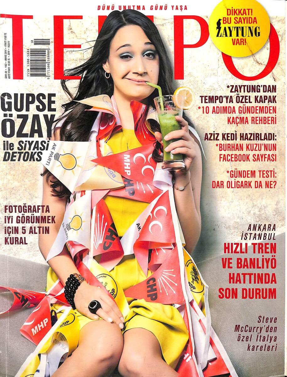 Tempo Dergisi Sayı : 64 Mayıs 2014 - Gupse Özay İle Siyasi Detoks NDR102135 - 1