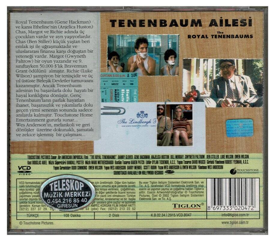 Tenebaum Ailesi VCD Film VCD35 - 2