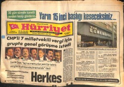 Hürriyet Gazetesi 15 Nisan 1978 - Cüneyt Arkın Dev Boy Afişi - Tito İle Görüşen Ecevit Tasarıları GZ134636 - 1